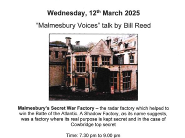 Malmesbury WI March Meeting -"Malmesbury Voices" Talk by Bill Reed